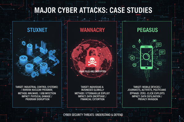 Cyber Security Case Studies - Stuxnet, Wannacry, And Pegasus